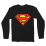Kép 1/6 - Fekete Superman - férfi hosszú ujjú póló - Classic Logó