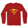 Piros Superman - férfi hosszú ujjú póló - Classic Logó