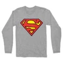 Sportszürke Superman - férfi hosszú ujjú póló - Classic Logó