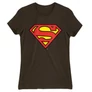 Barna Superman - női rövid ujjú póló - Classic Logó