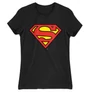 Fekete Superman - női rövid ujjú póló - Classic Logó