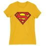 Sárga Superman - női rövid ujjú póló - Classic Logó