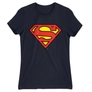 Kép 12/21 - Sötétkék Superman - női rövid ujjú póló - Classic Logó