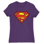 Sötétlila Superman - női rövid ujjú póló - Classic Logó