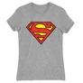 Sportszürke Superman - női rövid ujjú póló - Classic Logó