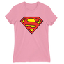 Kép 19/21 - Világos rózsaszín Superman - női rövid ujjú póló - Classic Logó