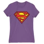 Világoslila Superman - női rövid ujjú póló - Classic Logó