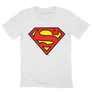 Fehér Superman - férfi V-nyakú póló - Classic Logó