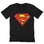 Kép 2/11 - Fekete Superman - férfi V-nyakú póló - Classic Logó