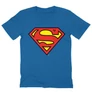 Királykék Superman - férfi V-nyakú póló - Classic Logó