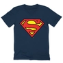 Kép 6/11 - Sötétkék Superman - férfi V-nyakú póló - Classic Logó