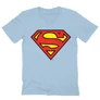 Világoskék Superman - férfi V-nyakú póló - Classic Logó