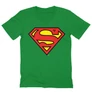 Zöld Superman - férfi V-nyakú póló - Classic Logó