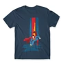 Denim Superman férfi rövid ujjú póló - Superman Smash