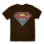 Barna Superman férfi rövid ujjú póló - Superman gradient logo