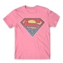 Világos rózsaszín Superman férfi rövid ujjú póló - Superman gradient logo