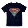 Sötétkék Superman férfi rövid ujjú póló - Superman gradient logo