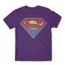 Sötétlila Superman férfi rövid ujjú póló - Superman gradient logo