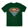 Sötétzöld Superman férfi rövid ujjú póló - Superman gradient logo