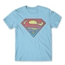 Világoskék Superman férfi rövid ujjú póló - Superman gradient logo