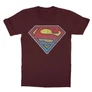 Bordó Superman gyerek rövid ujjú póló - Superman gradient logo