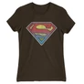 Barna Superman női rövid ujjú póló - Superman gradient logo