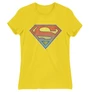 Citromsárga Superman női rövid ujjú póló - Superman gradient logo