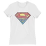 Fehér Superman női rövid ujjú póló - Superman gradient logo