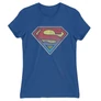 Királykék Superman női rövid ujjú póló - Superman gradient logo