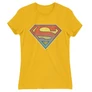 Sárga Superman női rövid ujjú póló - Superman gradient logo