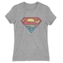 Sportszürke Superman női rövid ujjú póló - Superman gradient logo