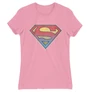Világos rózsaszín Superman női rövid ujjú póló - Superman gradient logo