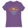 Világoslila Superman női rövid ujjú póló - Superman gradient logo