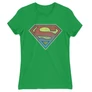 Zöld Superman női rövid ujjú póló - Superman gradient logo