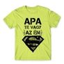 Almazöld Apa te vagy az én Superman-em - férfi rövid ujjú póló