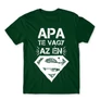 Sötétzöld Apa te vagy az én Superman-em - férfi rövid ujjú póló