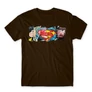 Barna Superman férfi rövid ujjú póló - Superman Comic
