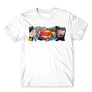 Fehér Superman férfi rövid ujjú póló - Superman Comic