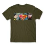 Khaki Superman férfi rövid ujjú póló - Superman Comic