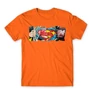 Narancs Superman férfi rövid ujjú póló - Superman Comic