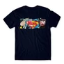 Sötétkék Superman férfi rövid ujjú póló - Superman Comic