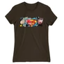 Barna Superman női rövid ujjú póló - Superman Comic