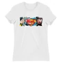Fehér Superman női rövid ujjú póló - Superman Comic
