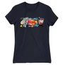 Sötétkék Superman női rövid ujjú póló - Superman Comic