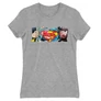 Sportszürke Superman női rövid ujjú póló - Superman Comic