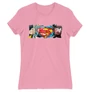 Világos rózsaszín Superman női rövid ujjú póló - Superman Comic