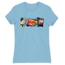 Világoskék Superman női rövid ujjú póló - Superman Comic