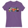 Világoslila Superman női rövid ujjú póló - Superman Comic