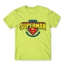 Almazöld Dad is my Superman - DC Comics - férfi rövid ujjú póló