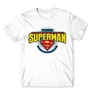Fehér Dad is my Superman - DC Comics - férfi rövid ujjú póló